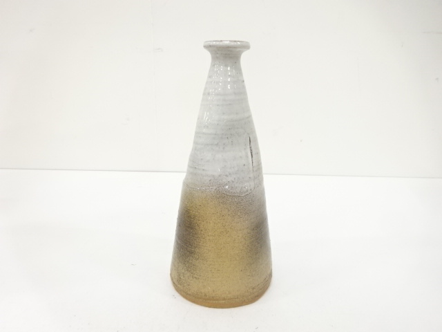  萩焼　小久保凌雲造　花入